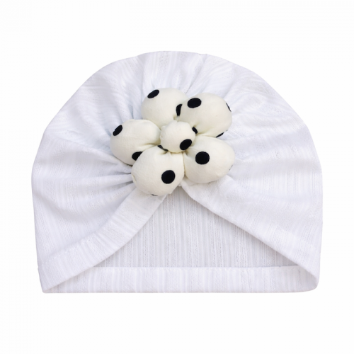 Βρεφικό Τουρμπάνι Λευκό Turban white flower 85565